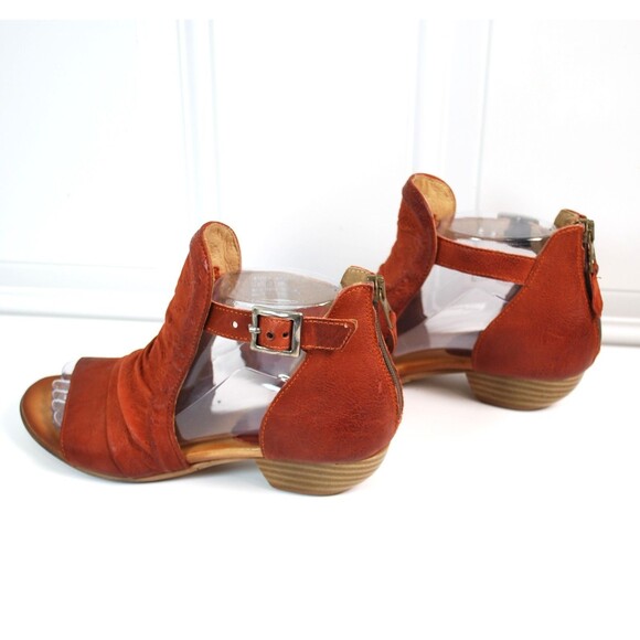 MIZ MOOZ Corra Brick Embossed Leather Heeled Sandals Size EU 36/US 5.5-6 - Picture 6 of 12